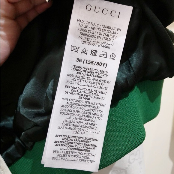 Authentic Gucci White Jacket with Green and Red Accents - Picture 6 of 7